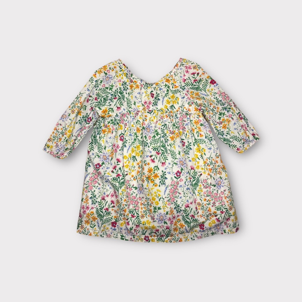 Old Navy V-neck Colorful Floral Long Sleeve Dress